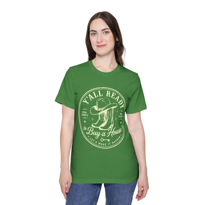 T‑Shirt — “Y’All Ready to Buy a House?” Vintage Realtor Graphic Tee by Merchievo (photo 27 of 60)