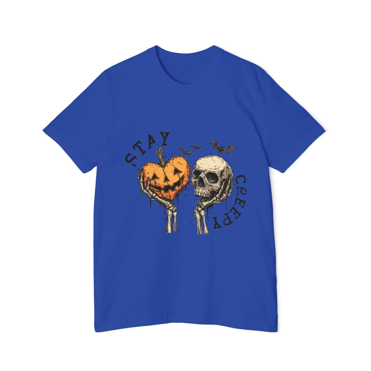 Stay Creepy Halloween T-Shirt – Pumpkin Heart & Skull Graphic by Merchievo (photo 28 of 42)