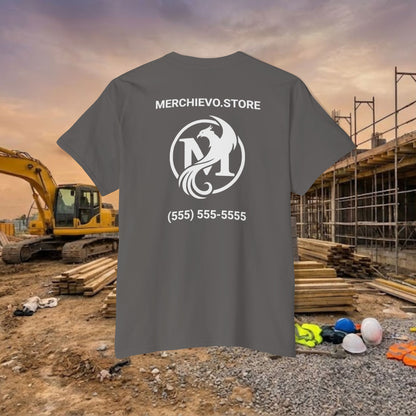 Custom Workwear Pocket T-Shirt – Company Logo & Crew Name (Heavy Cotton)
