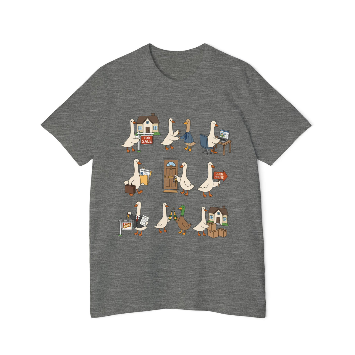 Goose Life Graphic T-Shirt — Cute Goose Occupations Illustration by Merchievo (photo 28 of 84)