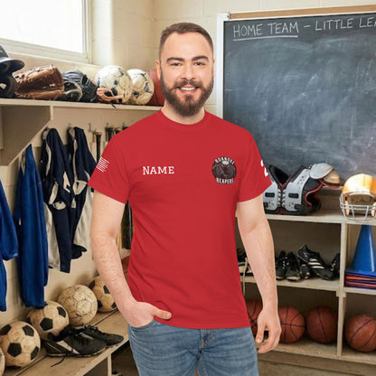 Custom Team Adult T-Shirt – Left Chest Team Logo & Name (DryBlend)