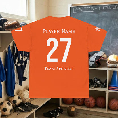 Custom Team Adult T-Shirt – Left Chest Team Logo & Name (DryBlend)