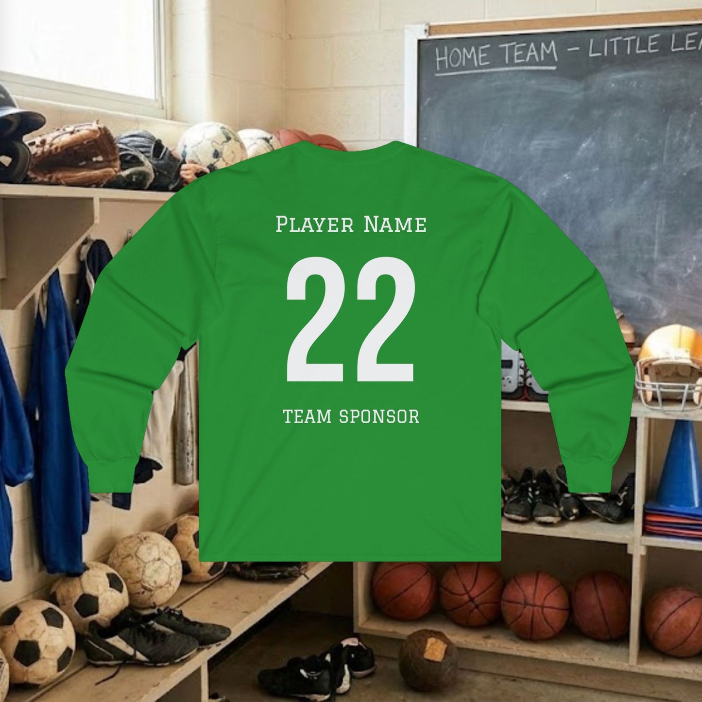 Custom Team Adult Long Sleeve T-Shirt – Right Chest Logo