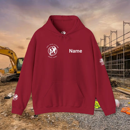 Custom Workwear Pull Over Hoodie – Right Chest Logo & Name (Gildan Heavy Blend)