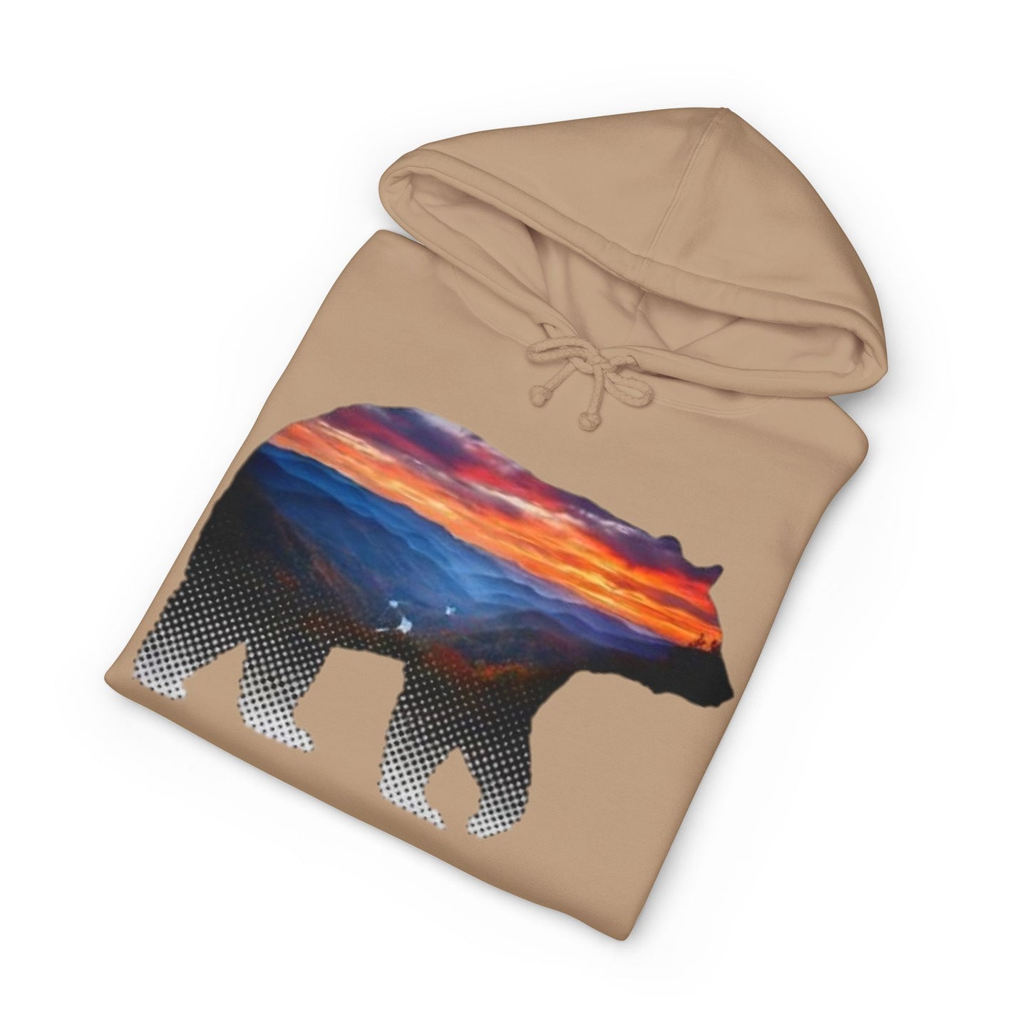 Roanoke "Trails & Tails" Premium Heavyweight Hoodie — Sunset Bear Edition
