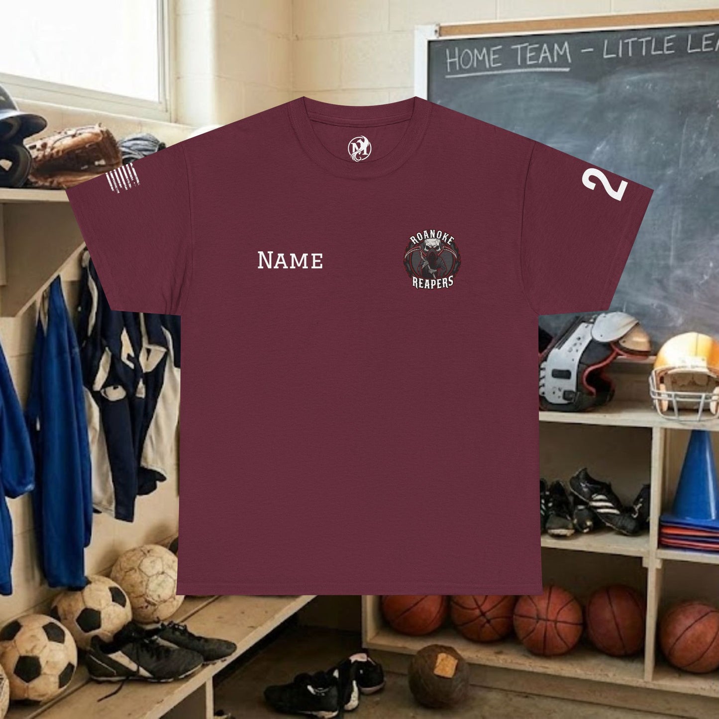 Custom Team Adult T-Shirt – Left Chest Team Logo & Name (DryBlend)