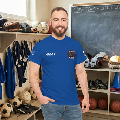 Custom Team Adult T-Shirt – Left Chest Team Logo & Name (DryBlend)