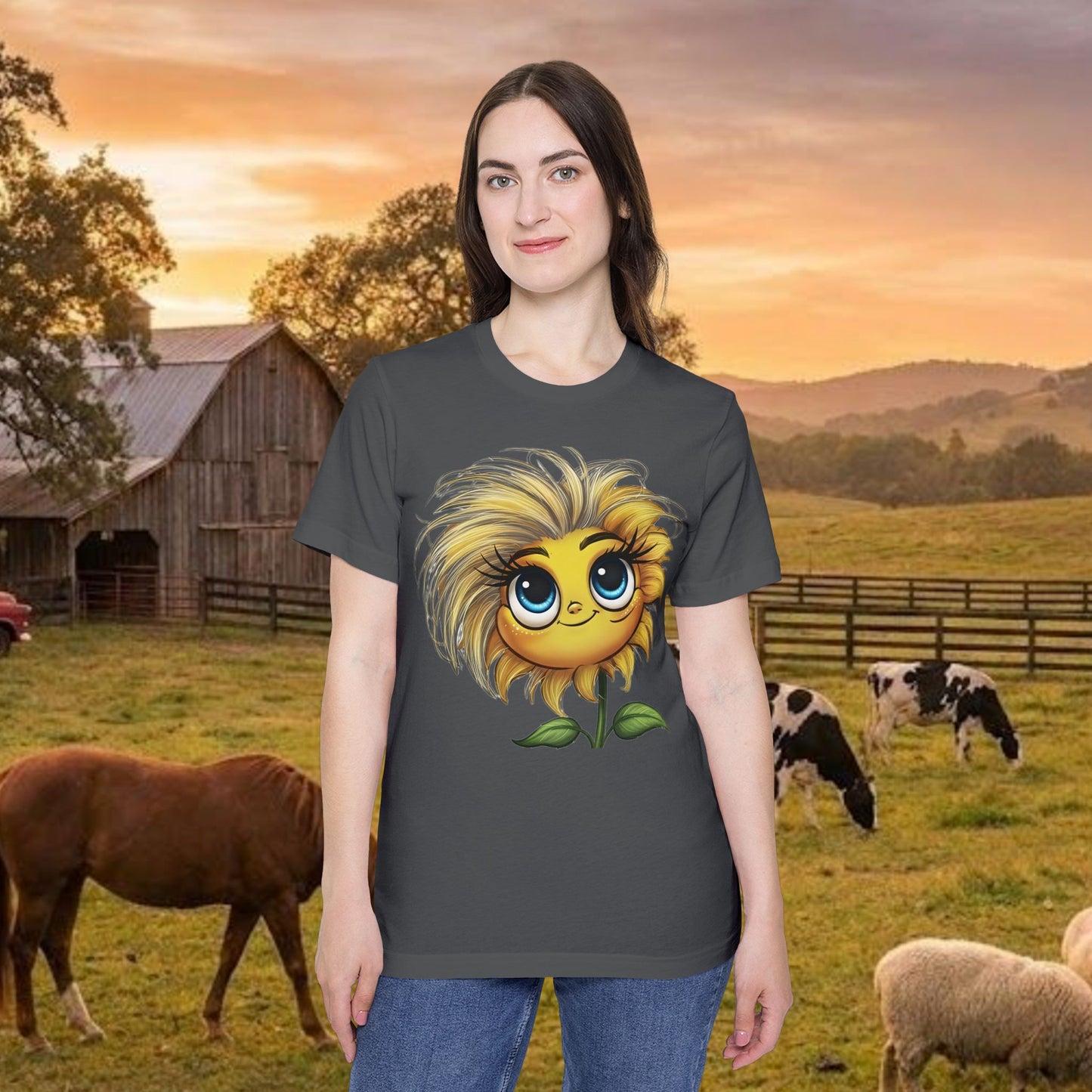 Little Miss Sunny Sass Sunflower Tee