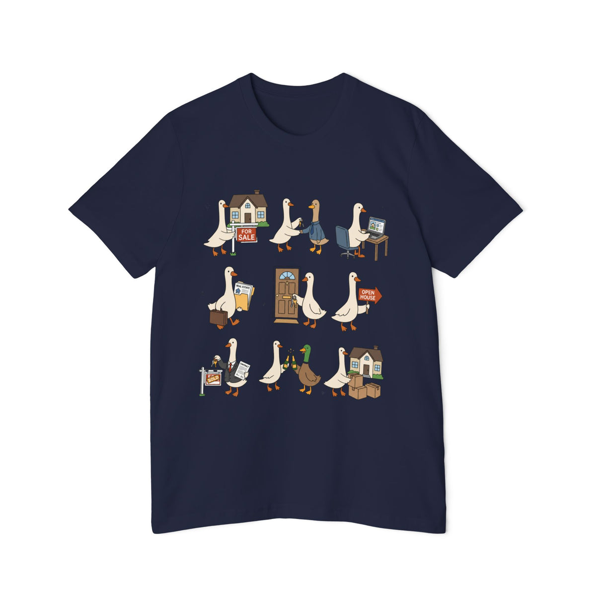 Goose Life Graphic T-Shirt — Cute Goose Occupations Illustration by Merchievo (photo 78 of 84)