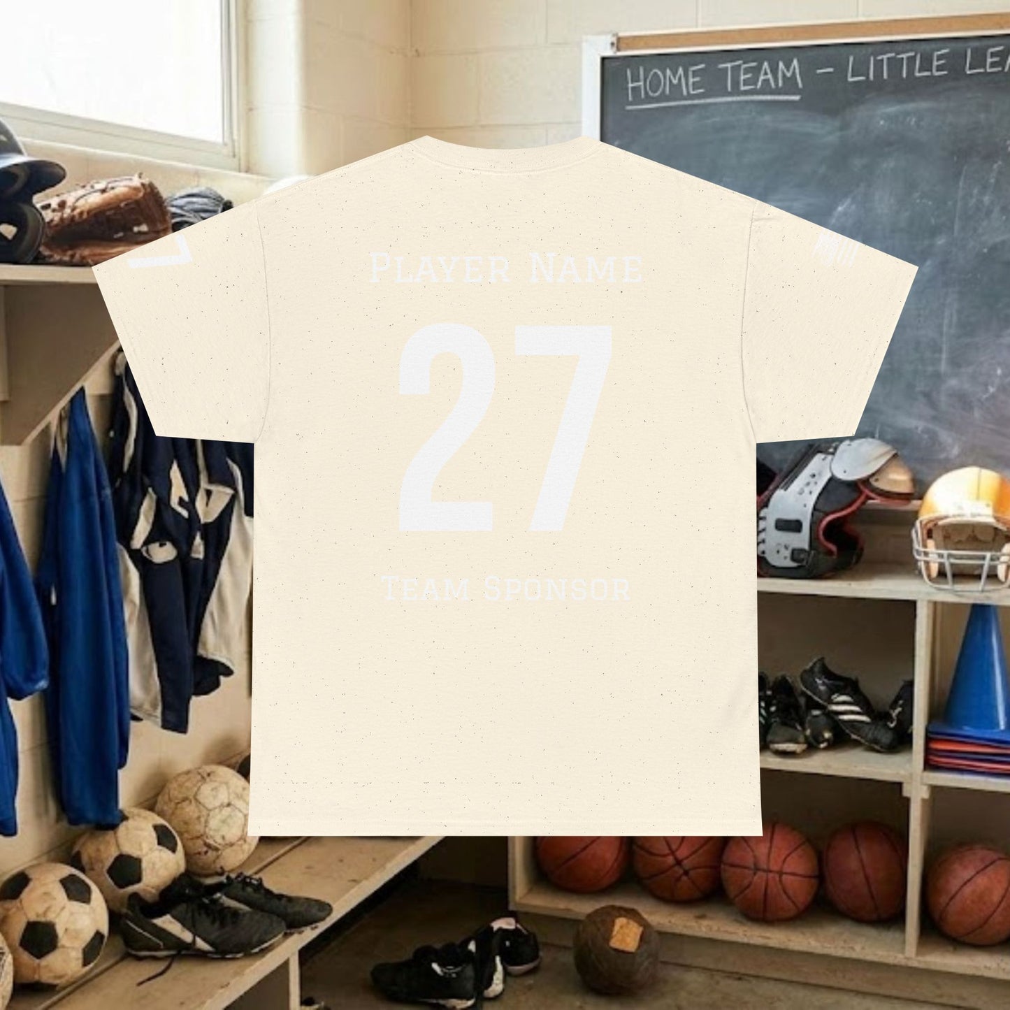 Custom Team Adult T-Shirt – Left Chest Team Logo & Name (DryBlend)