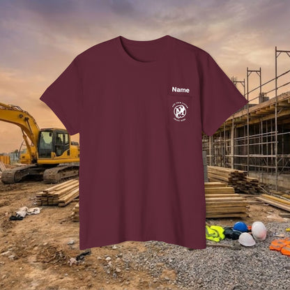 Custom Workwear Pocket T-Shirt – Company Logo & Crew Name (Heavy Cotton)