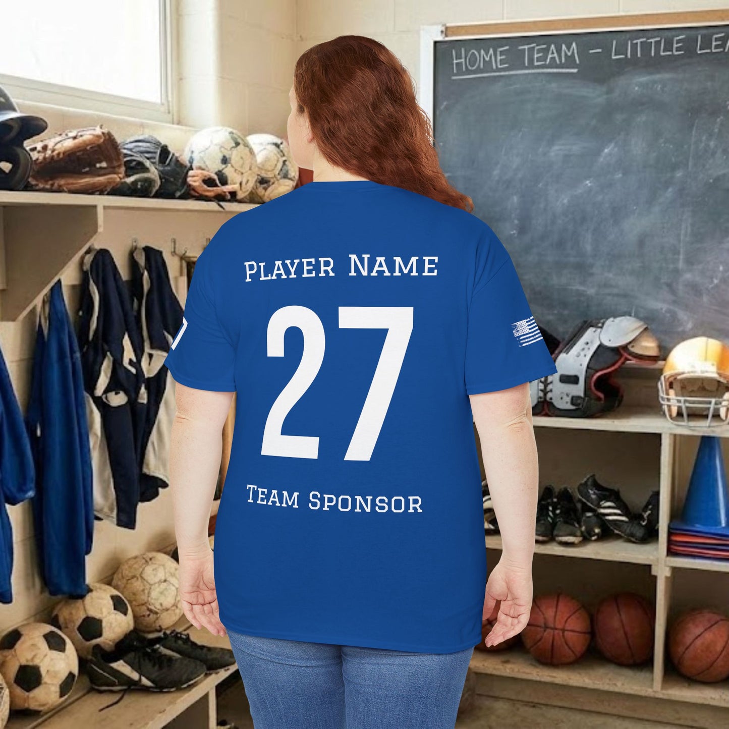 Custom Team Adult T-Shirt – Left Chest Team Logo & Name (DryBlend)