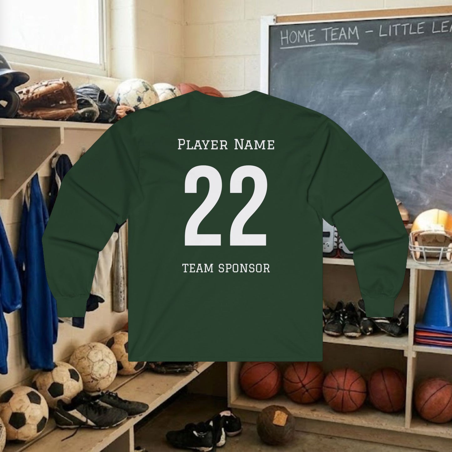 Custom Team Adult Long Sleeve T-Shirt – Right Chest Logo