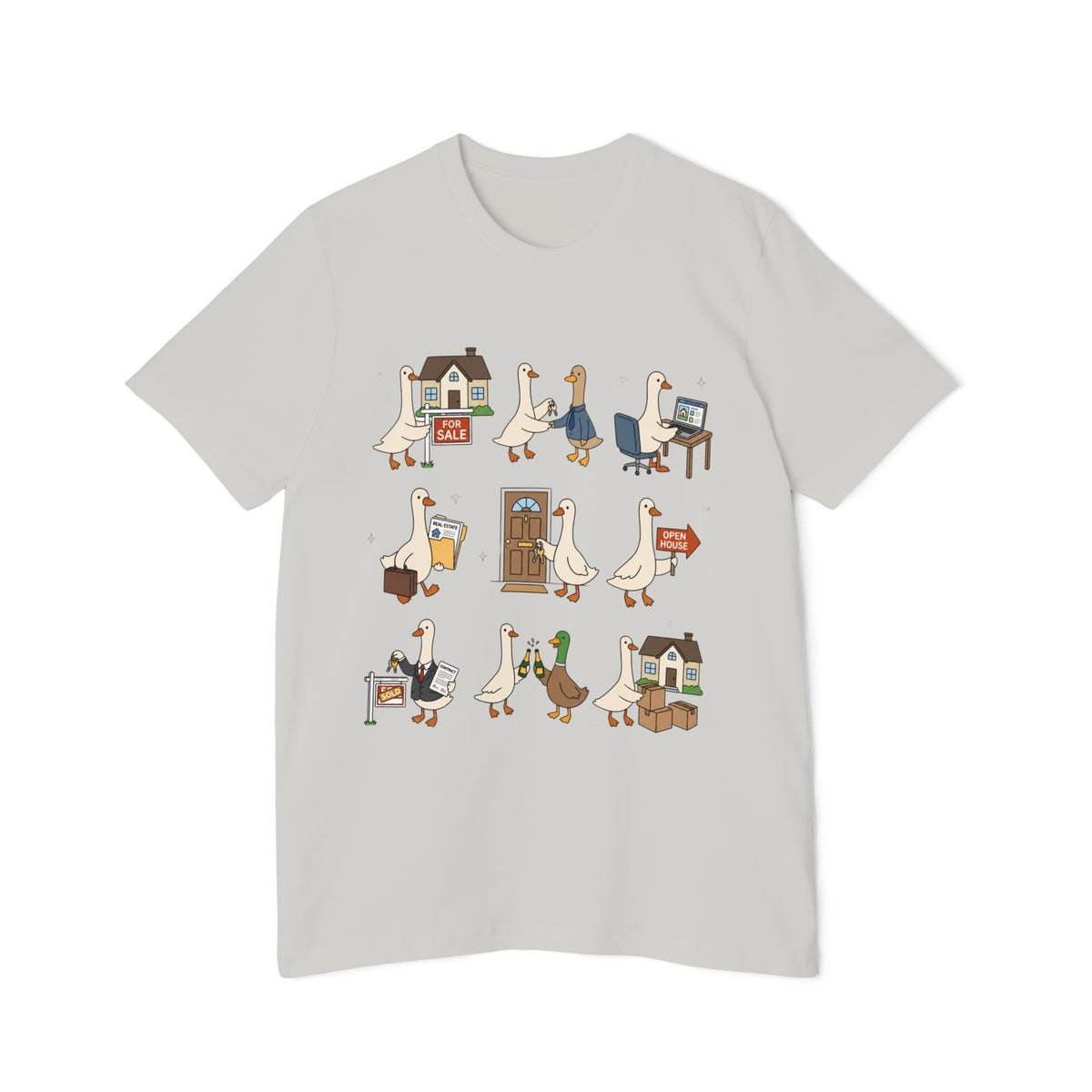 Goose Life Graphic T-Shirt — Cute Goose Occupations Illustration by Merchievo (photo 43 of 84)