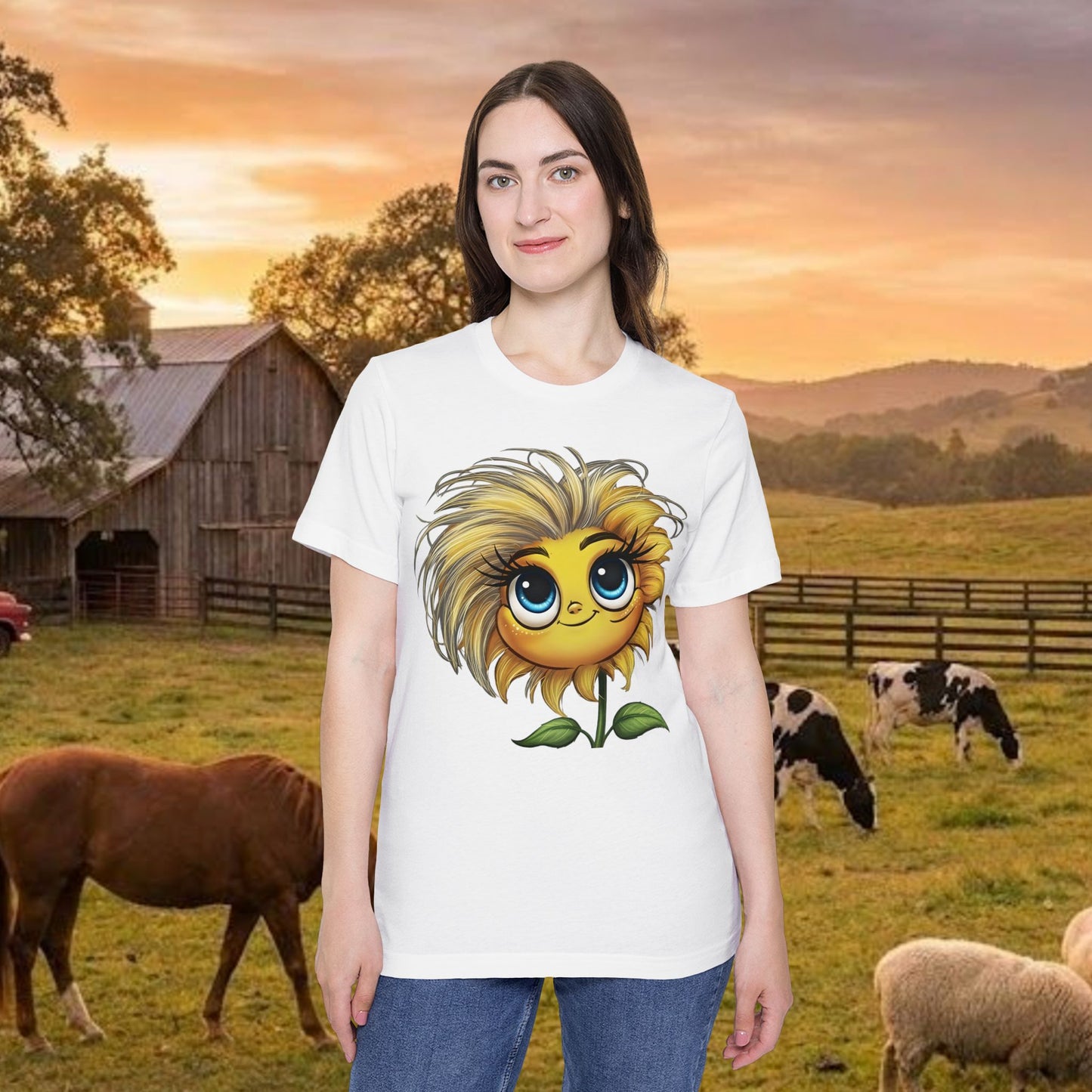 Little Miss Sunny Sass Sunflower Tee
