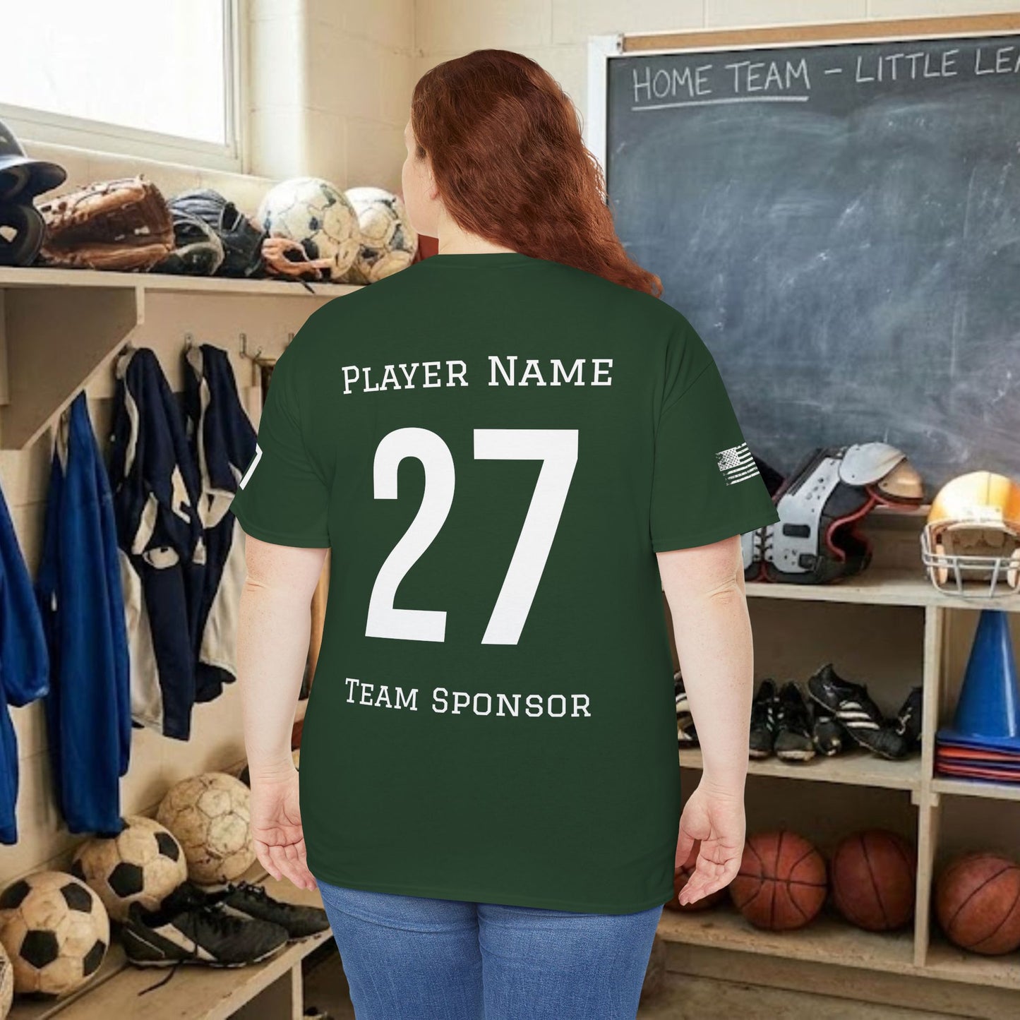 Custom Team Adult T-Shirt – Left Chest Team Logo & Name (DryBlend)