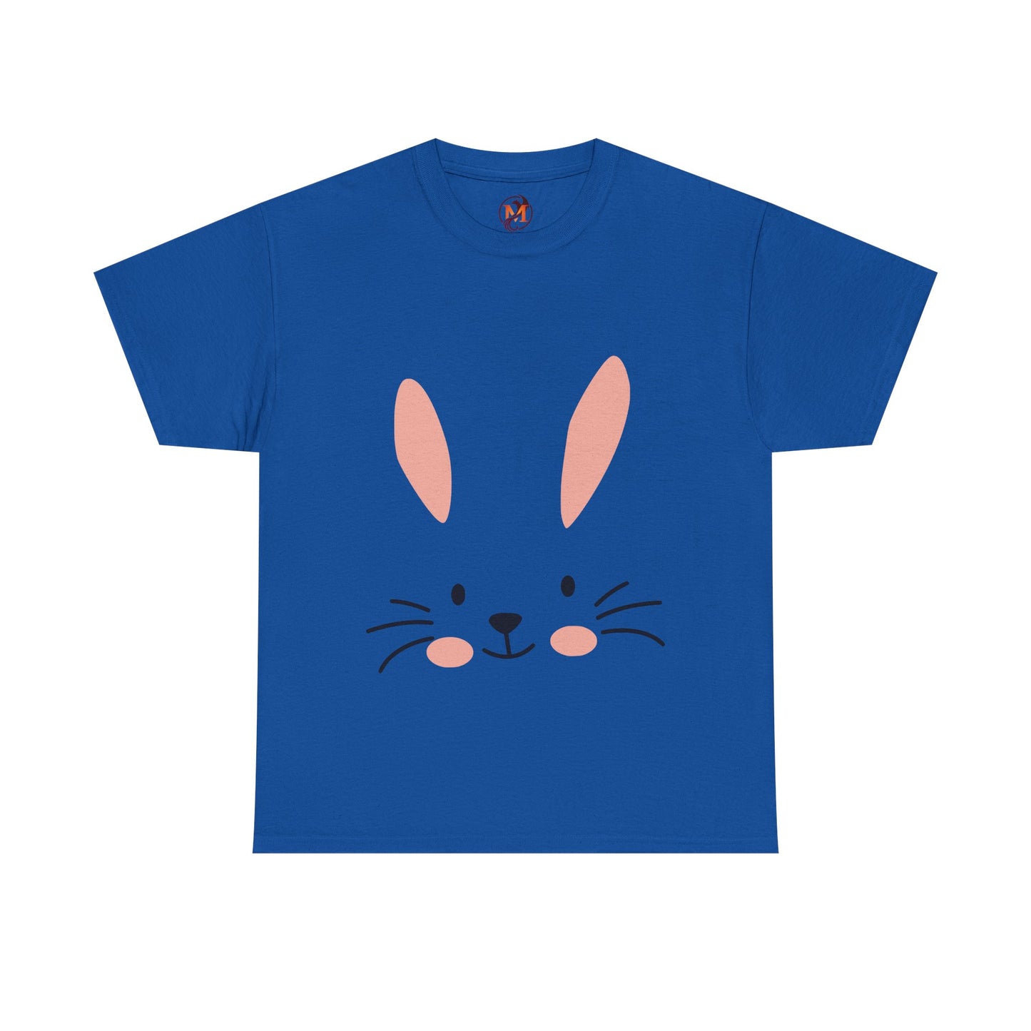 Minimalist Bunny Face Easter Tee — Unisex Adult Spring Graphic Shirt