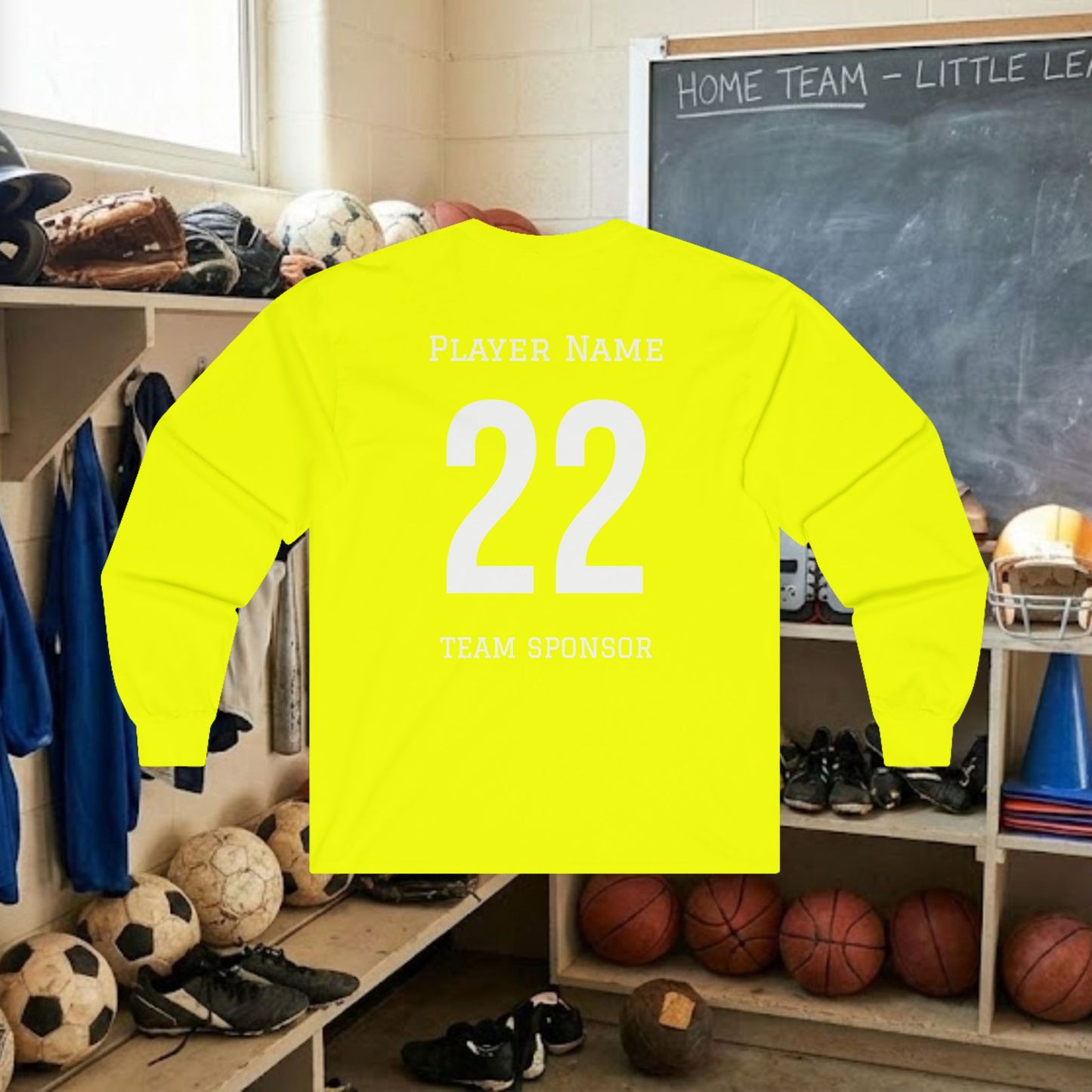 Custom Team Adult Long Sleeve T-Shirt – Right Chest Logo