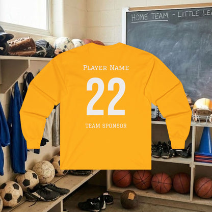 Custom Team Adult Long Sleeve T-Shirt – Right Chest Logo