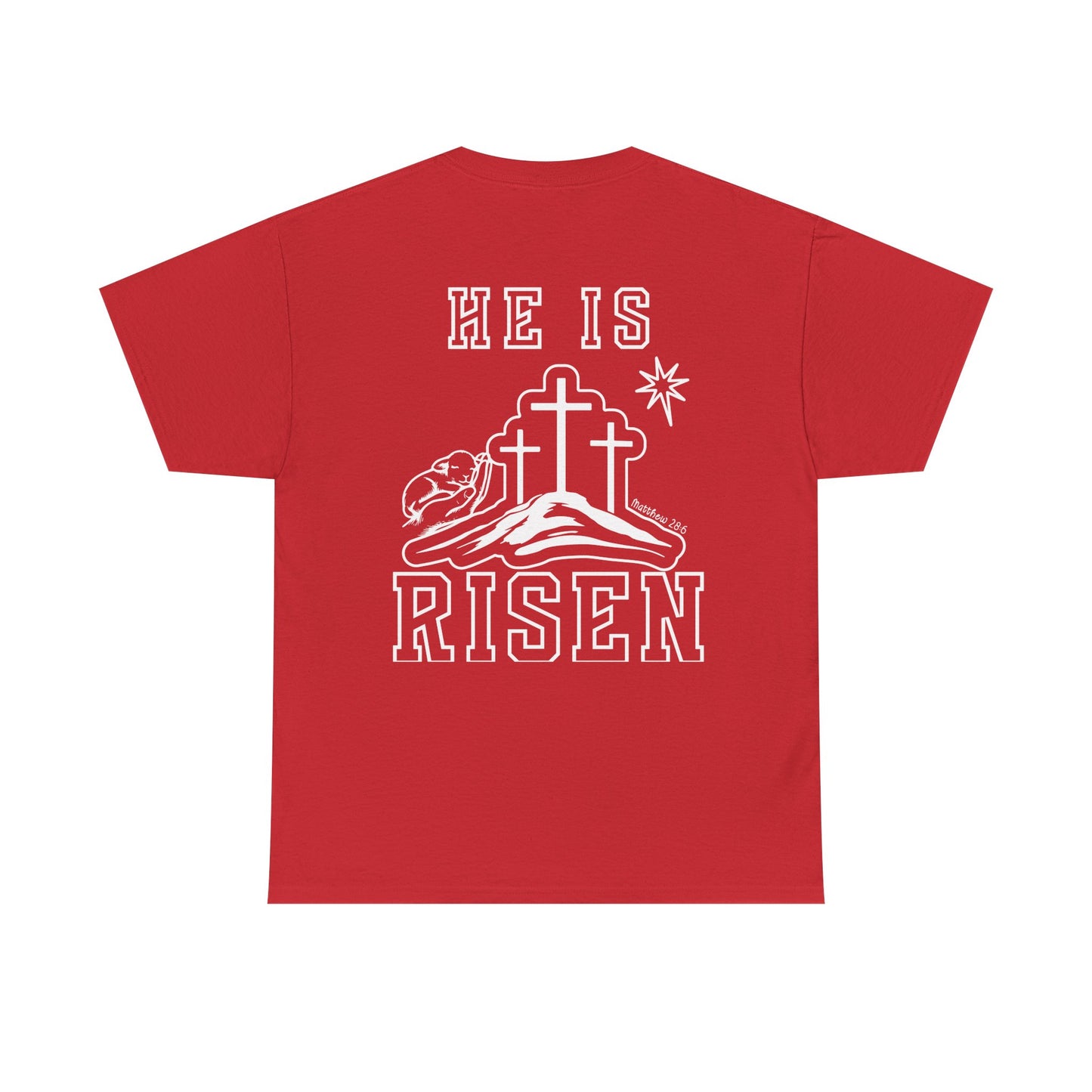 He Is Risen T-Shirt — Minimalist Christian Apparel