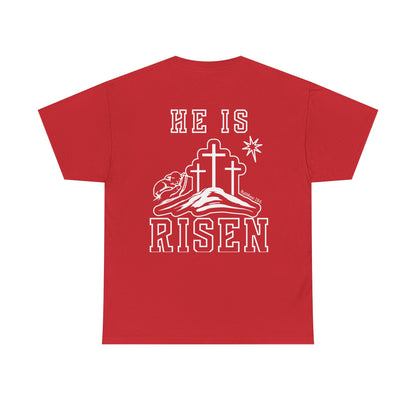 He Is Risen T-Shirt — Minimalist Christian Apparel