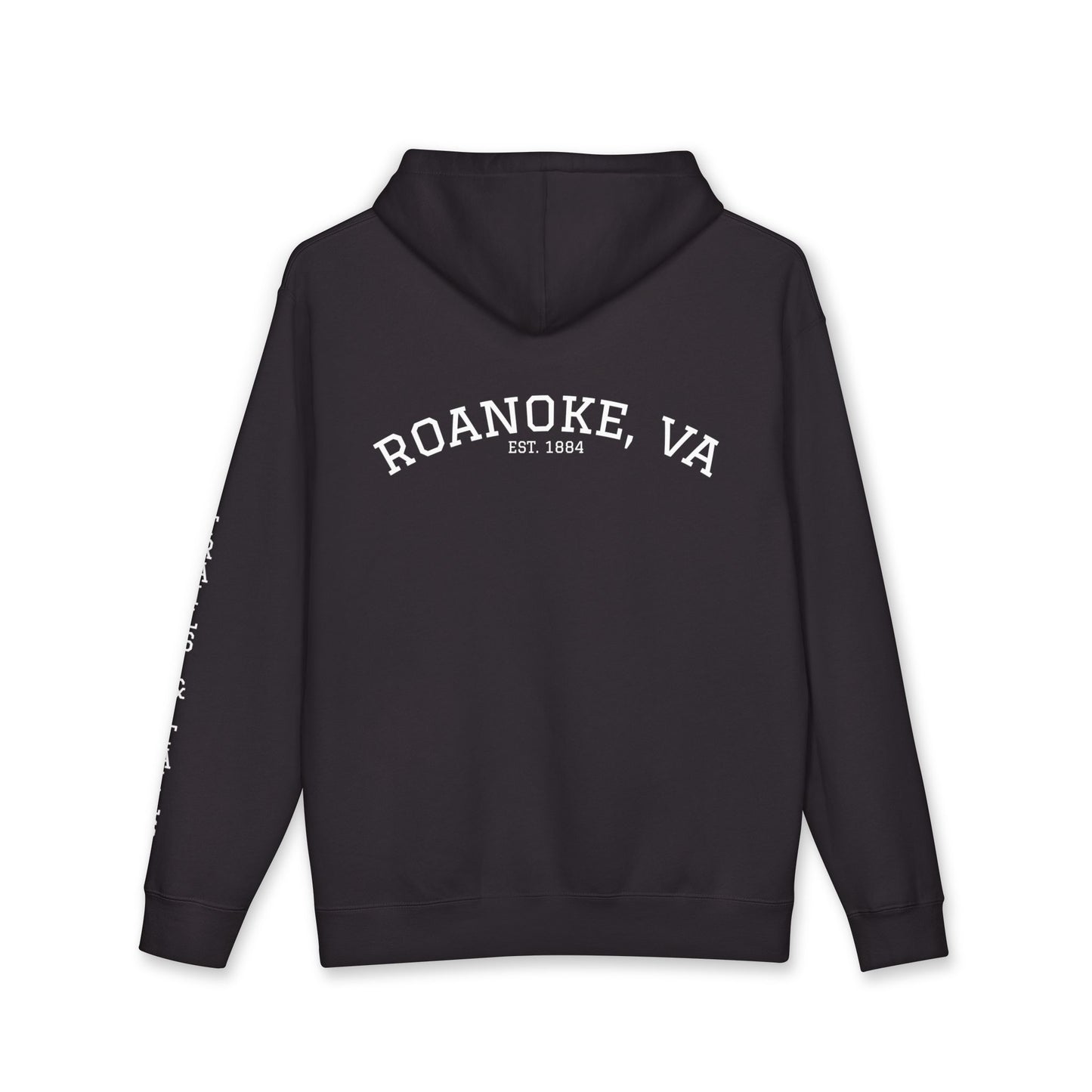 Roanoke "Trails & Tails" Premium Heavyweight Hoodie — Sunset Bear Edition