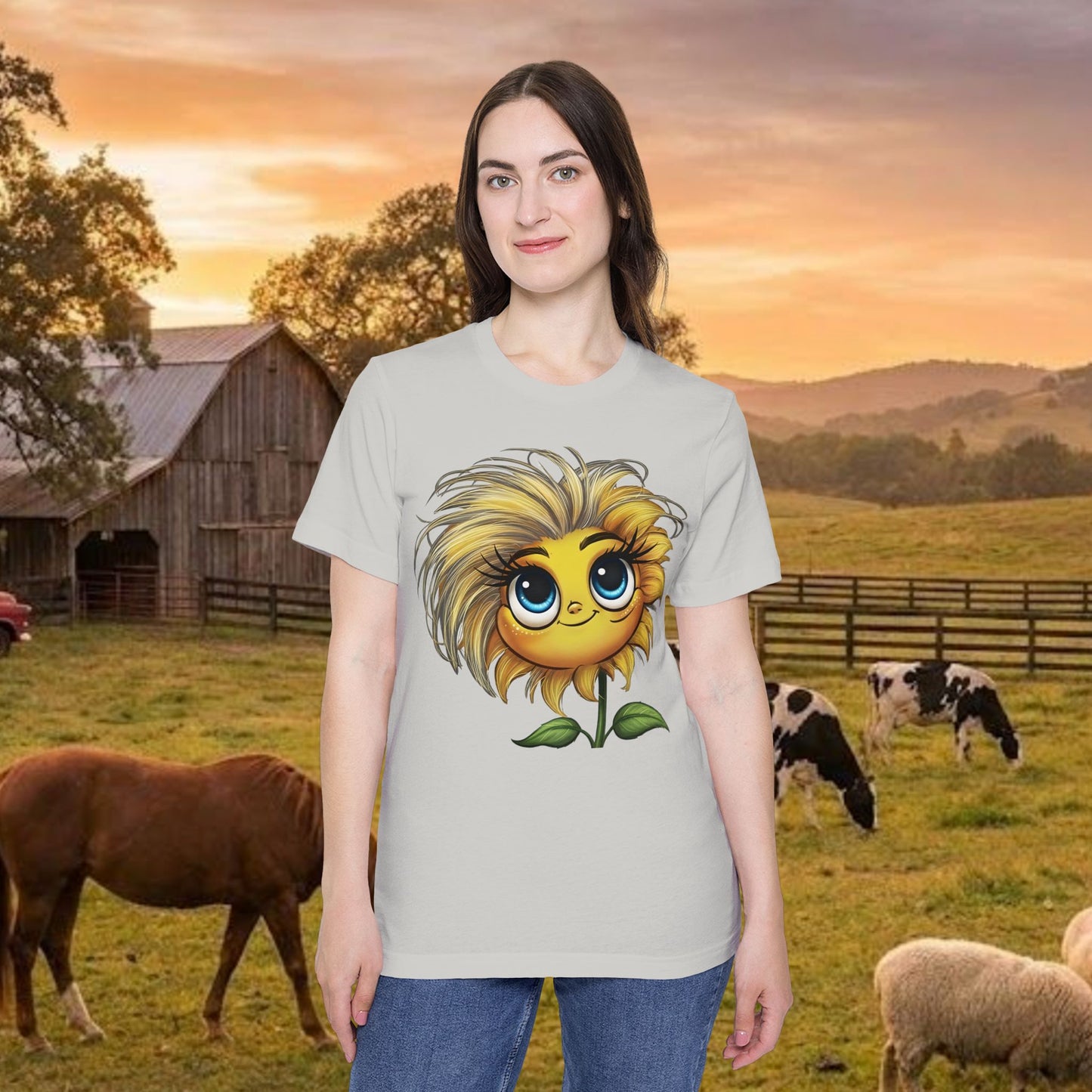 Little Miss Sunny Sass Sunflower Tee