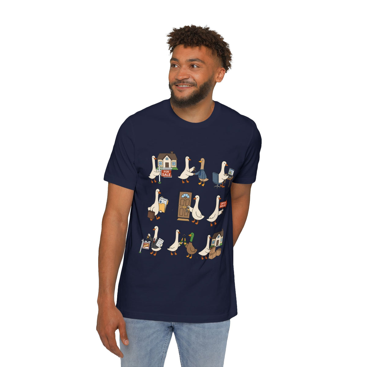 Goose Life Graphic T-Shirt — Cute Goose Occupations Illustration by Merchievo (photo 13 of 84)