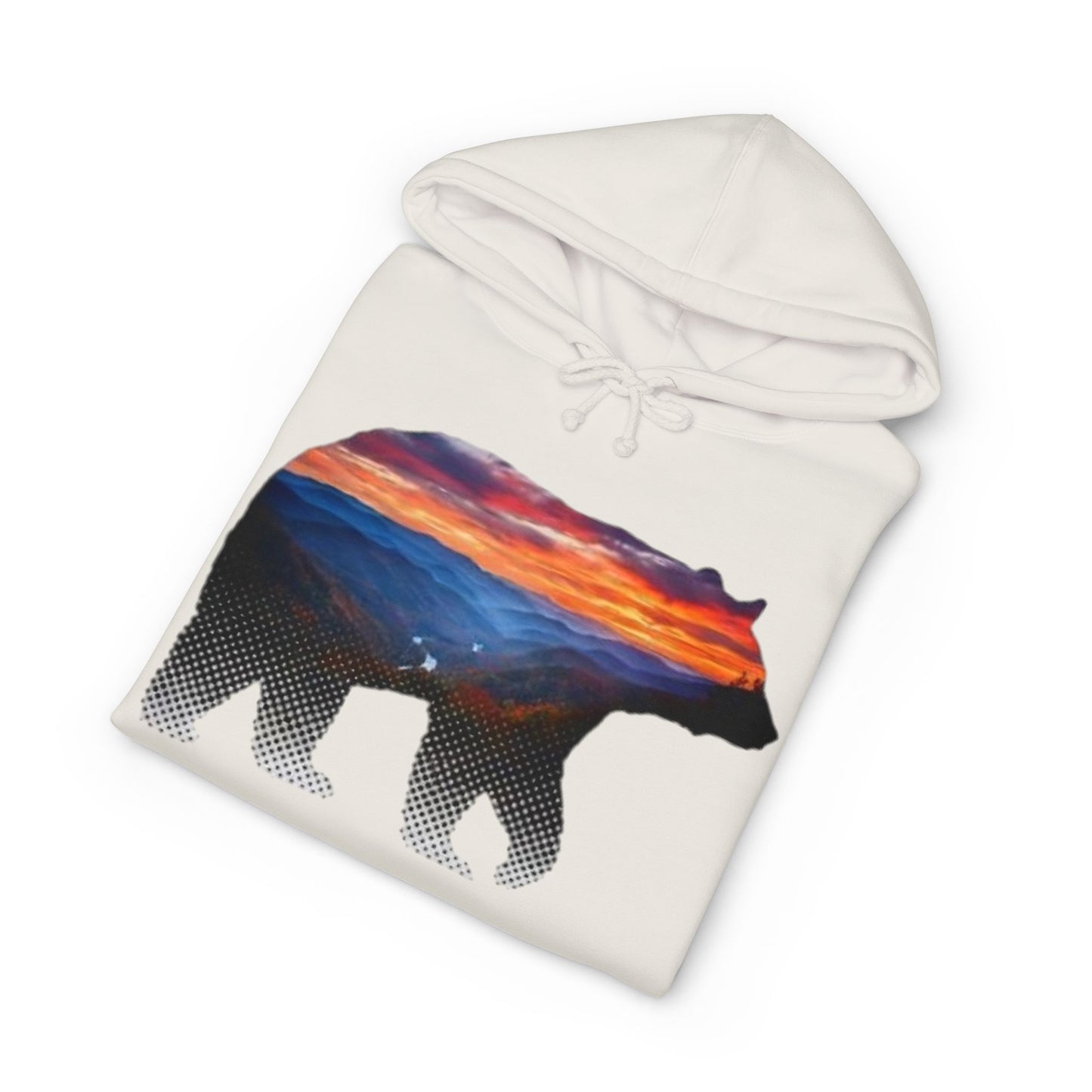 Roanoke "Trails & Tails" Premium Heavyweight Hoodie — Sunset Bear Edition