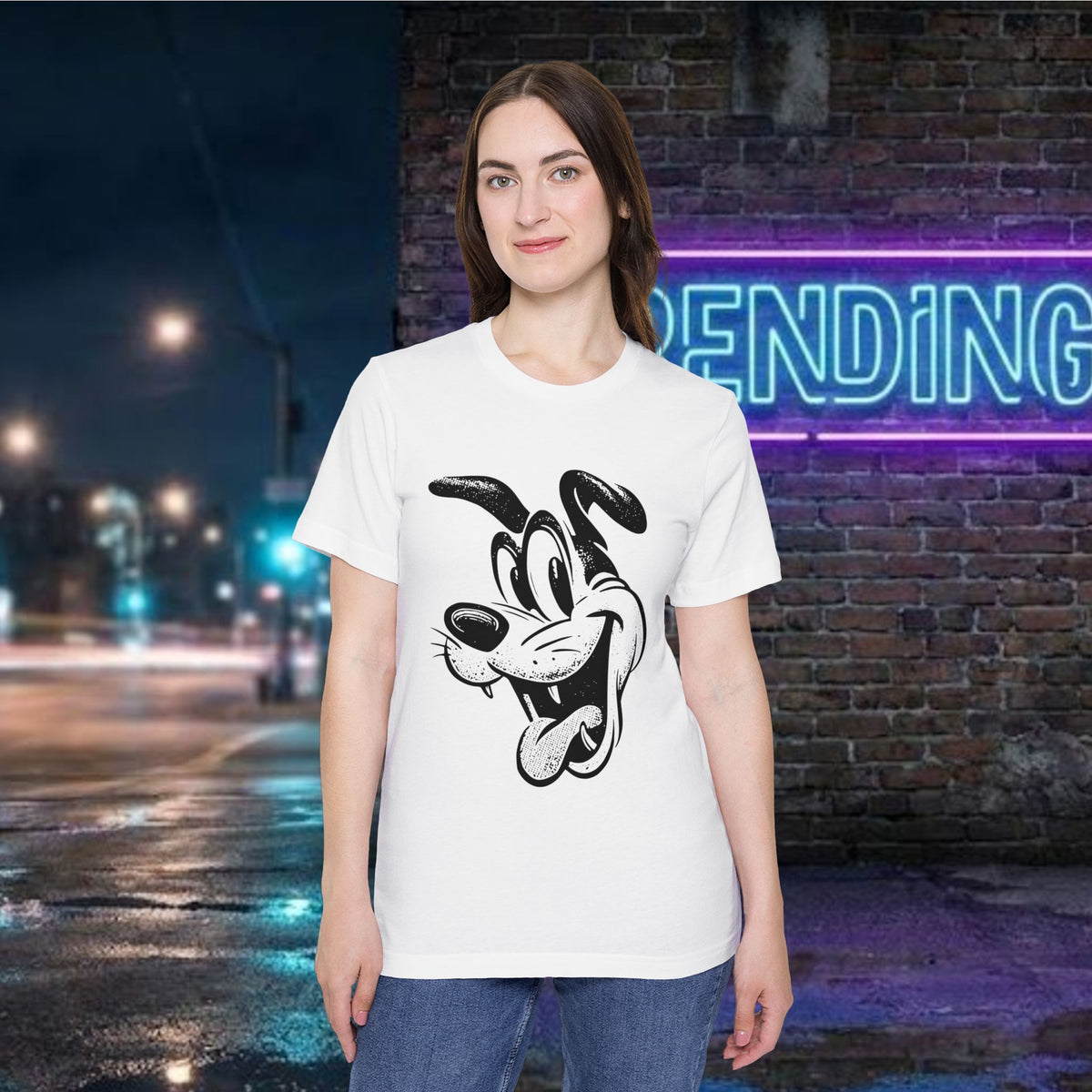 Retro Rubber Hose Dog T-Shirt — Classic Vintage Cartoon Graphic Tee by Merchievo (photo 6 of 24)