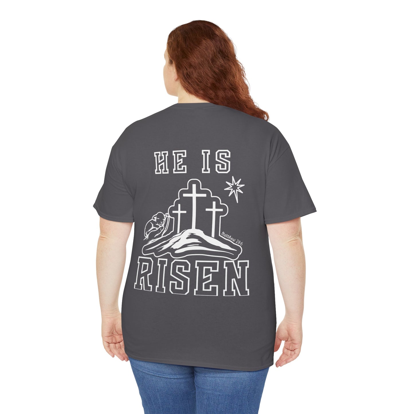 He Is Risen T-Shirt — Minimalist Christian Apparel