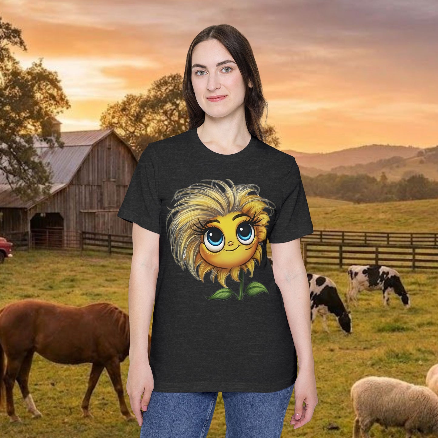 Little Miss Sunny Sass Sunflower Tee