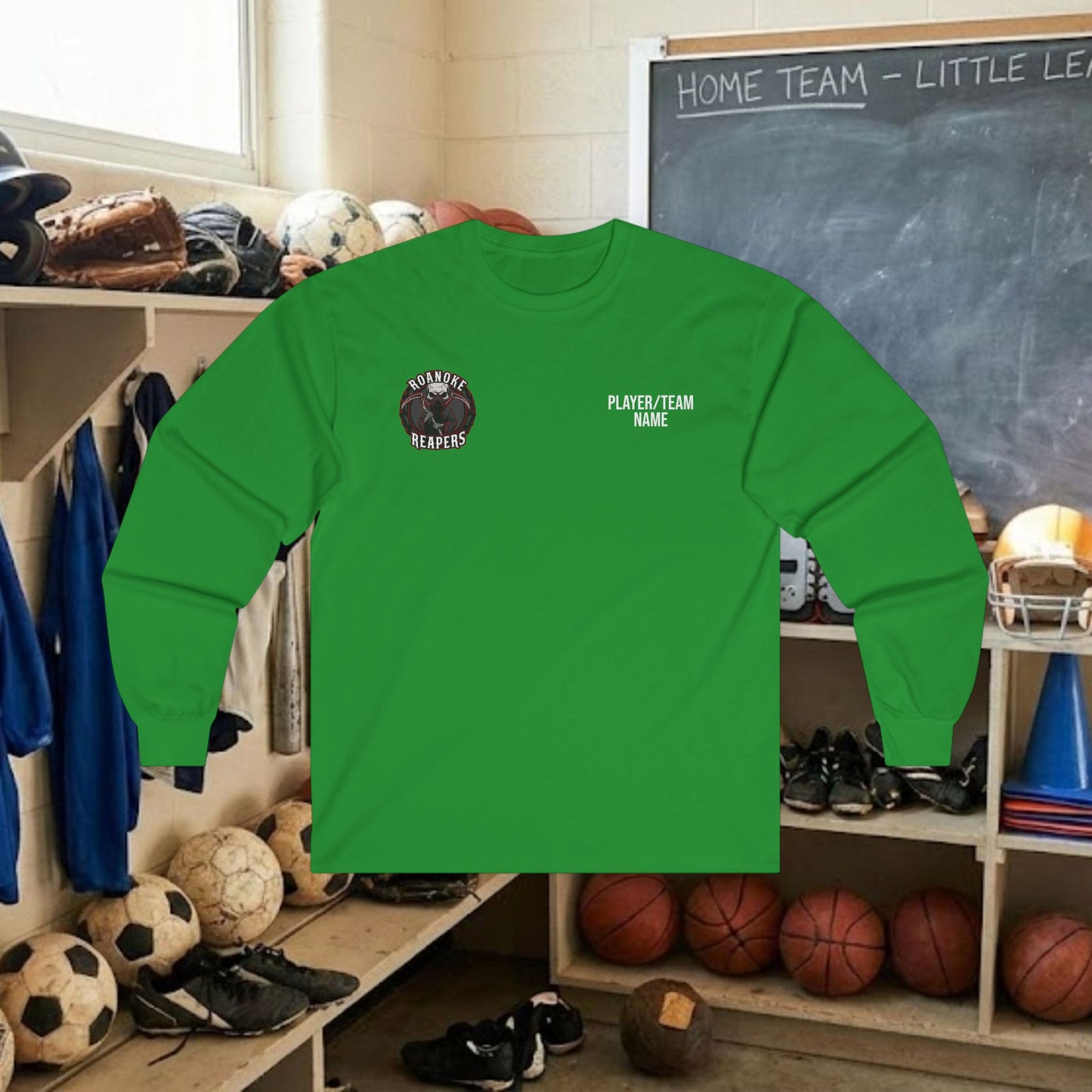 Custom Team Adult Long Sleeve T-Shirt – Right Chest Logo