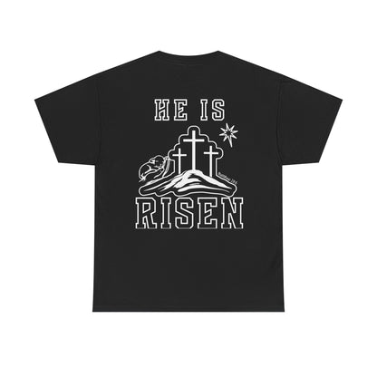 He Is Risen T-Shirt — Minimalist Christian Apparel