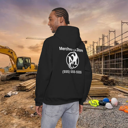 Custom Workwear Pull Over Hoodie – Right Chest Logo & Name (Gildan Heavy Blend)