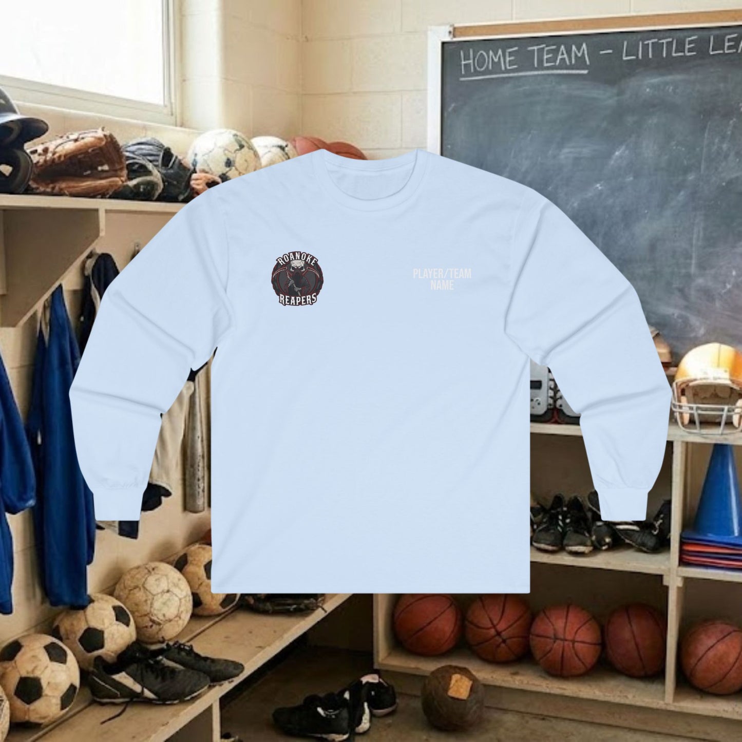 Custom Team Adult Long Sleeve T-Shirt – Right Chest Logo