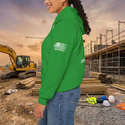 Custom Workwear Pull Over Hoodie – Right Chest Logo & Name (Gildan Heavy Blend)