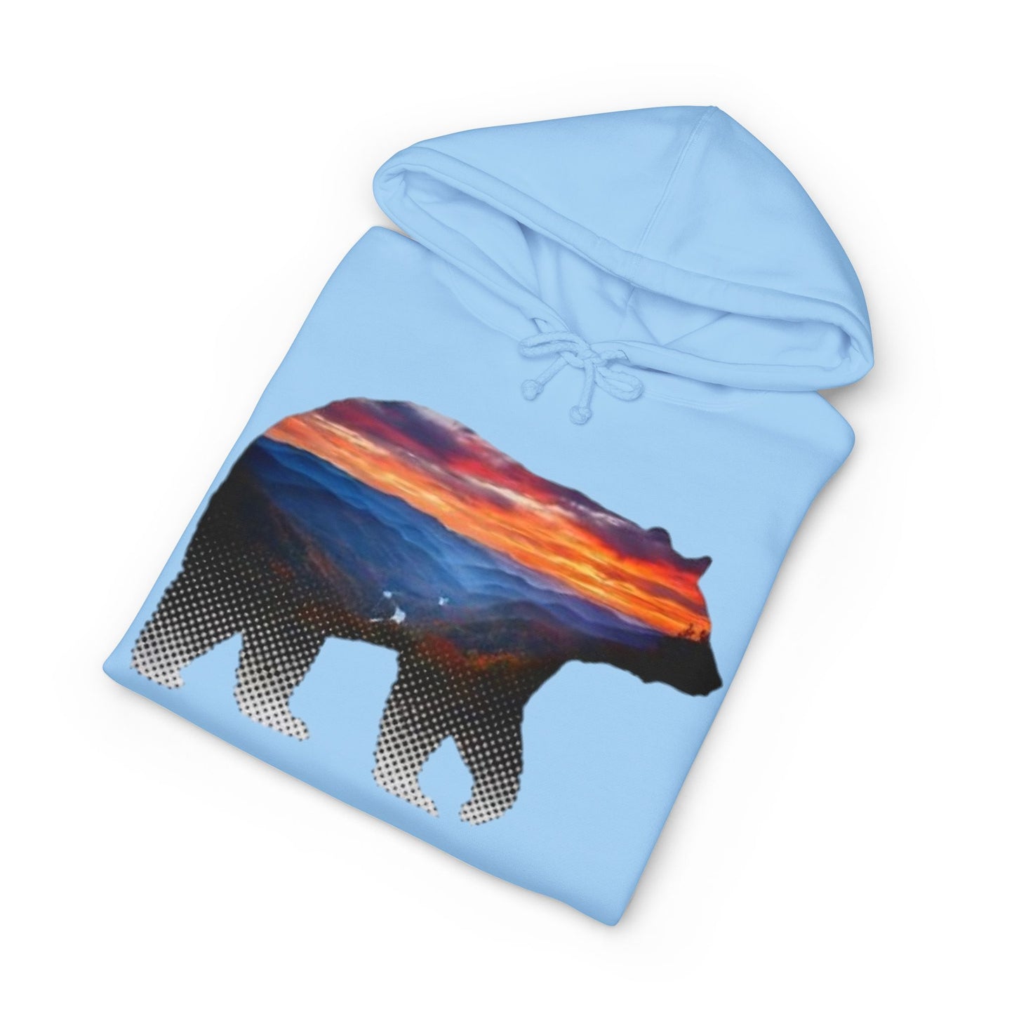 Roanoke "Trails & Tails" Premium Heavyweight Hoodie — Sunset Bear Edition