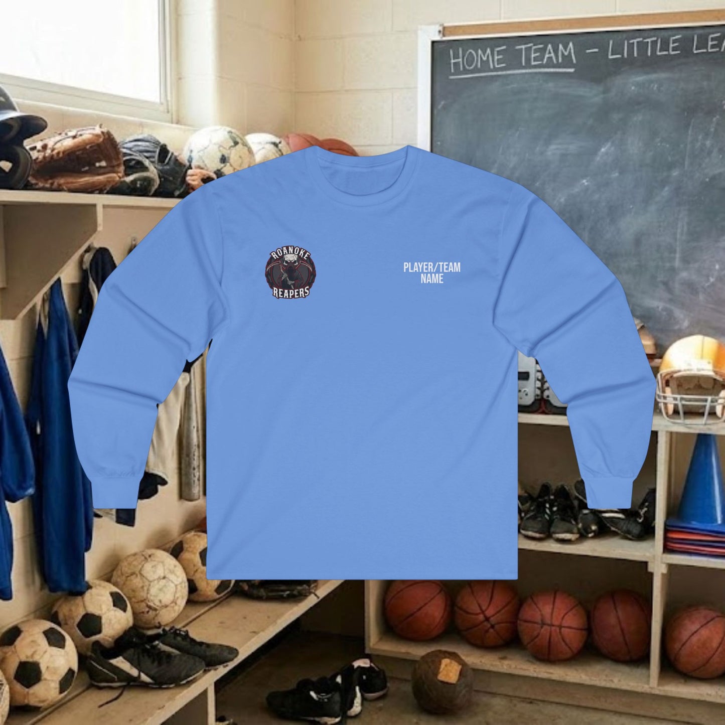 Custom Team Adult Long Sleeve T-Shirt – Right Chest Logo