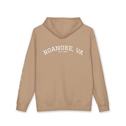 Roanoke "Trails & Tails" Premium Heavyweight Hoodie — Sunset Bear Edition