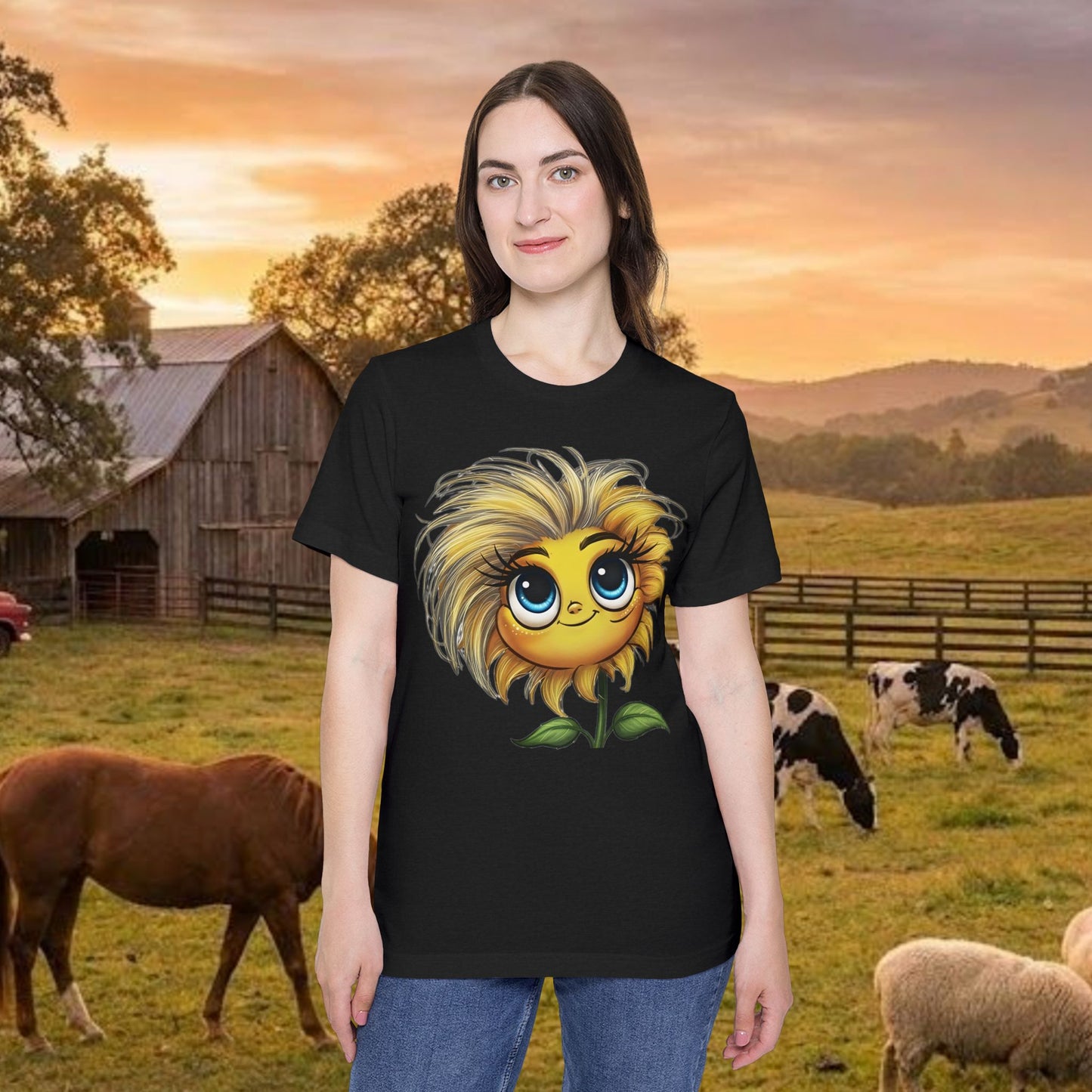 Little Miss Sunny Sass Sunflower Tee