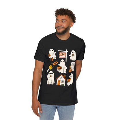 Halloween Home Hunt ghosts trick-or-treating realtor graphic t-shirt by Merchievo (photo 4 of 5)