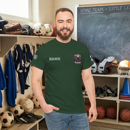 Custom Team Adult T-Shirt – Left Chest Team Logo & Name (DryBlend)