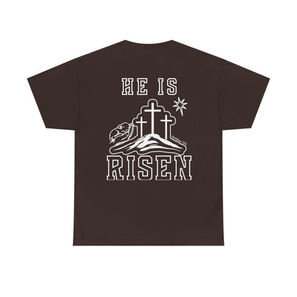 He Is Risen T-Shirt — Minimalist Christian Apparel