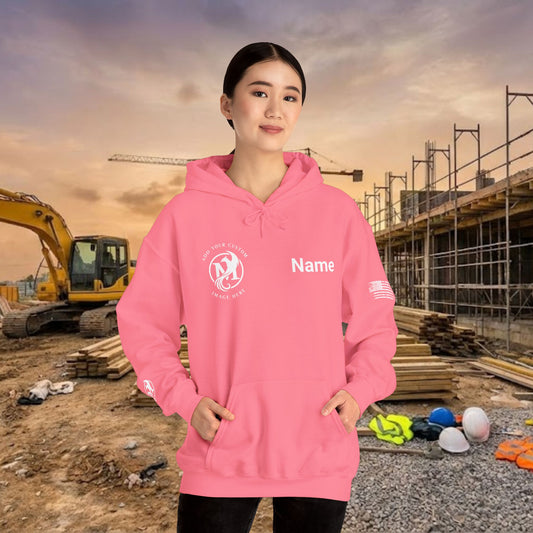 Custom Workwear Pull Over Hoodie – Right Chest Logo & Name (Gildan Heavy Blend)