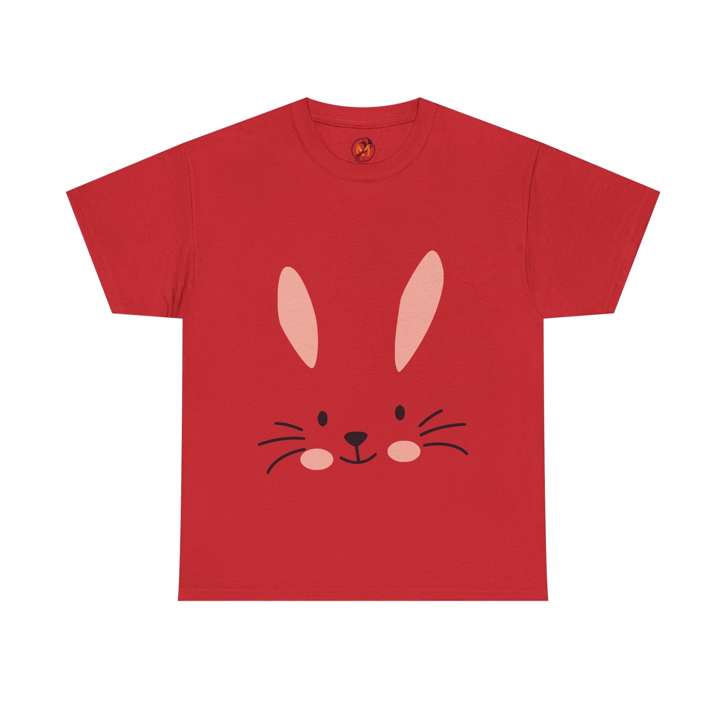 Minimalist Bunny Face Easter Tee — Unisex Adult Spring Graphic Shirt
