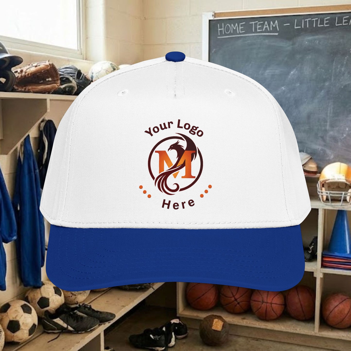 Custom Team Logo Baseball Cap – Mid Profile Snapback Fit – Youth & Adult