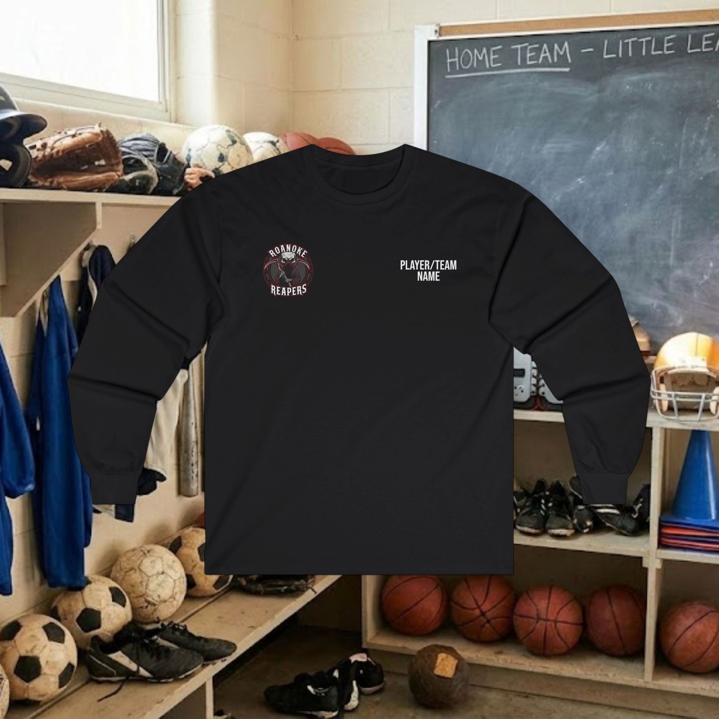 Custom Team Adult Long Sleeve T-Shirt – Right Chest Logo