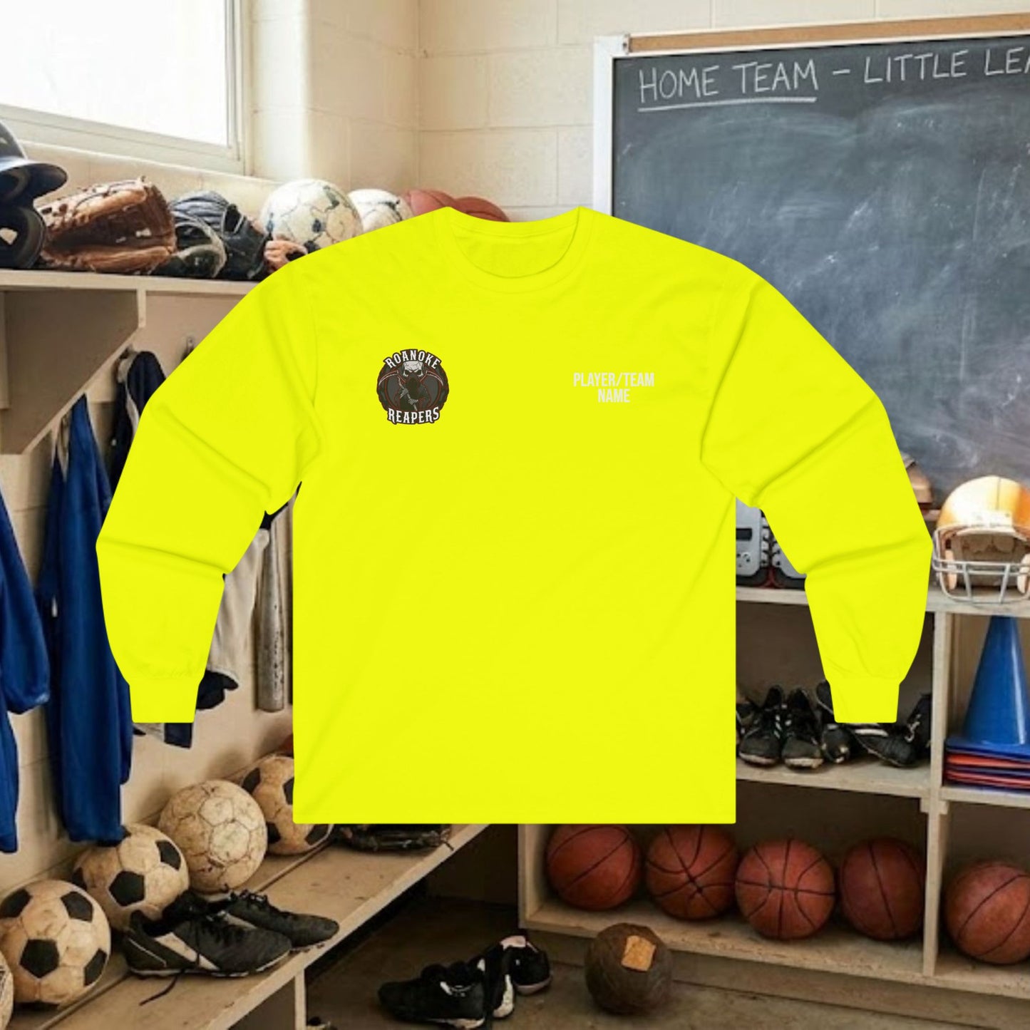 Custom Team Adult Long Sleeve T-Shirt – Right Chest Logo