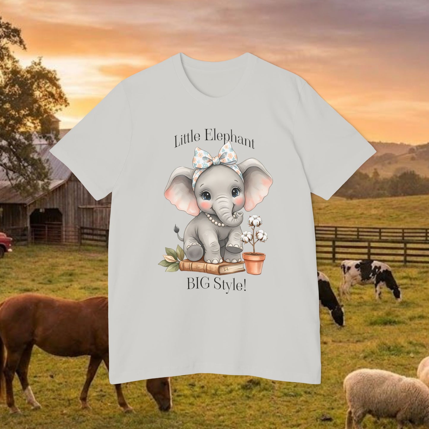 Sweet Little Elephant Jersey Tee